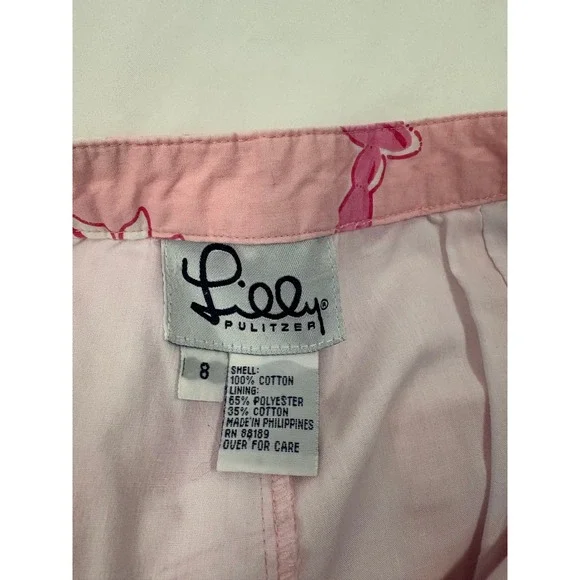 Vintage Lilly Pulitzer Size 8 Lobster Cocktail Pink Pants - Picture 3 of 6